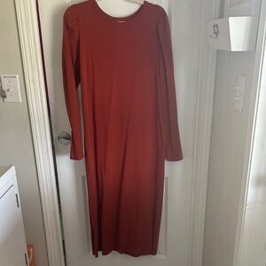 Universal Thread Rust Long Sleeve Dress